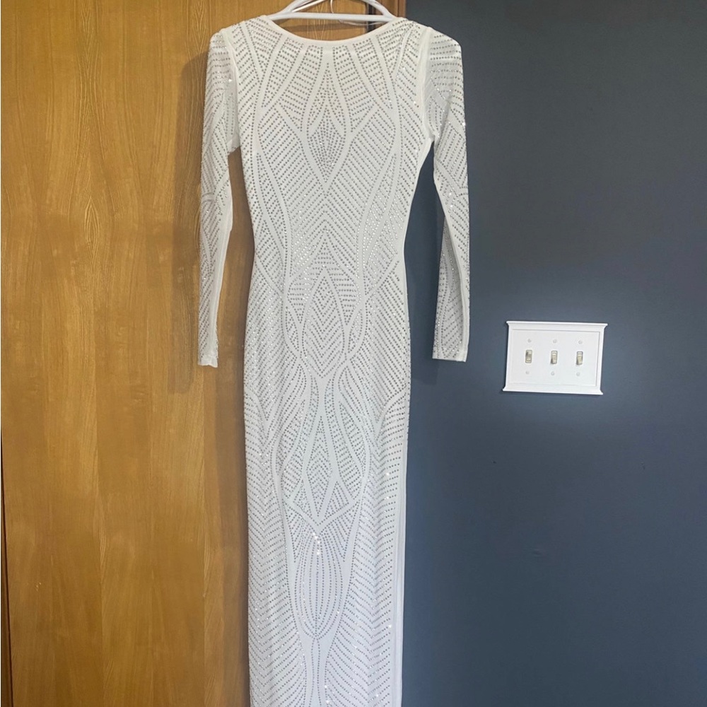 White Rhinestone Dress - Picture 6 of 6